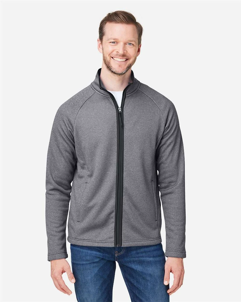Men's Venture Heathered Stripe Full-Zip Jacket | T-Shirt Time