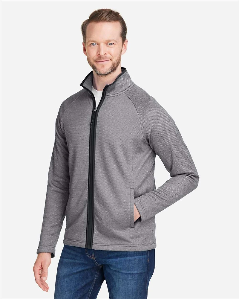 Men's Venture Heathered Stripe Full-Zip Jacket | T-Shirt Time