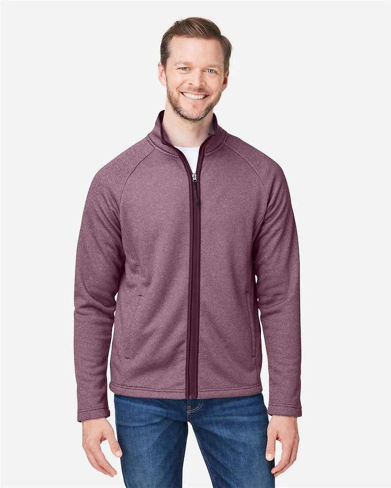 Veste à Fermeture Éclair Intégrale et Rayures Chinées Venture pour Hommes | T-Shirt Time