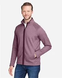 Veste à Fermeture Éclair Intégrale et Rayures Chinées Venture pour Hommes | T-Shirt Time