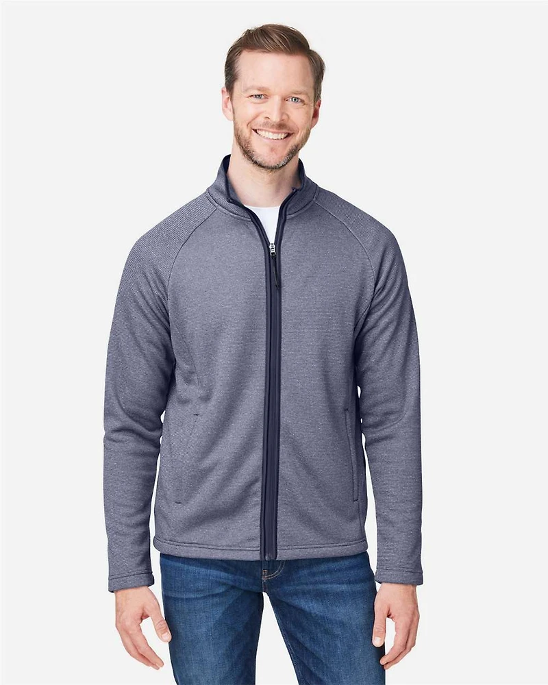 Men's Venture Heathered Stripe Full-Zip Jacket | T-Shirt Time