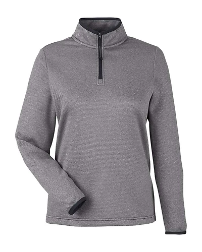 Women's Venture Heathered Stripe Quarter-Zip Pullover | T-Shirt Time