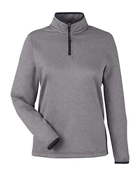 Women's Venture Heathered Stripe Quarter-Zip Pullover | T-Shirt Time