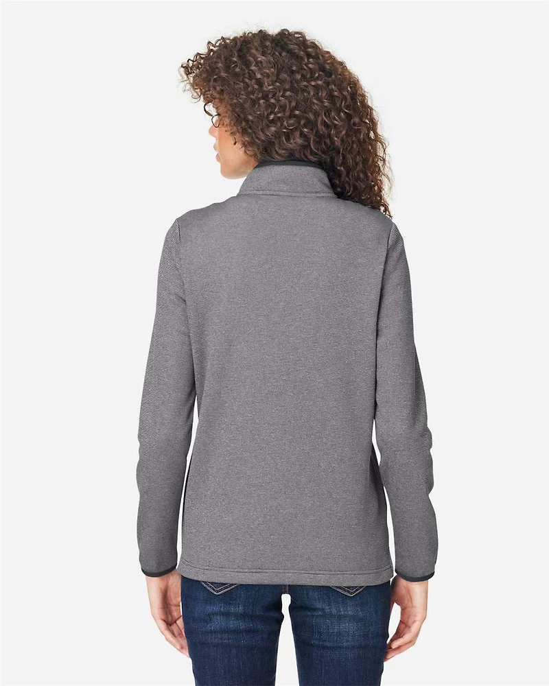 Women's Venture Heathered Stripe Quarter-Zip Pullover | T-Shirt Time