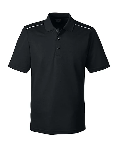 Men's Radiant Performance Piqué Polo with Reflective Piping | T-Shirt Time