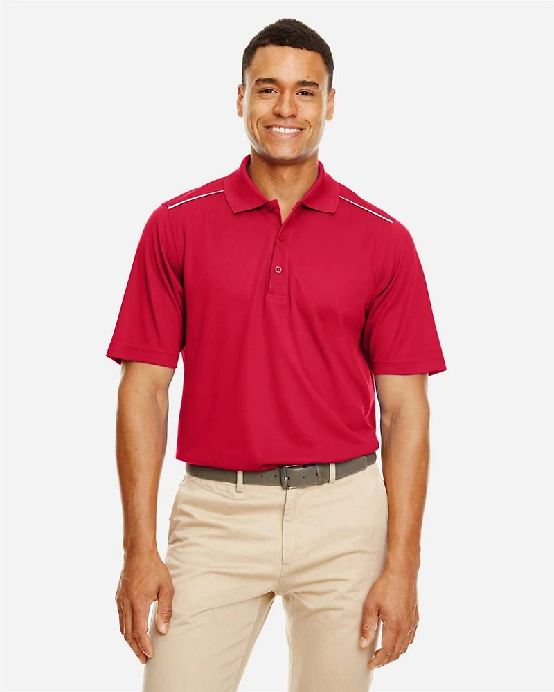 Polo de Performance Piqué pour Hommes avec Passepoil Réfléchissant