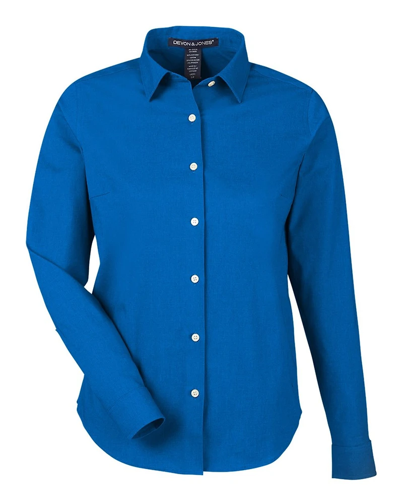 Women's CrownLux Performance® Spencer Poplin Dress Shirt | T-Shirt Time