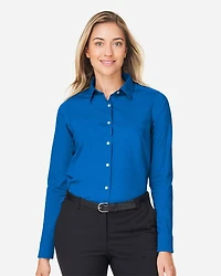 Women's CrownLux Performance® Spencer Poplin Dress Shirt | T-Shirt Time