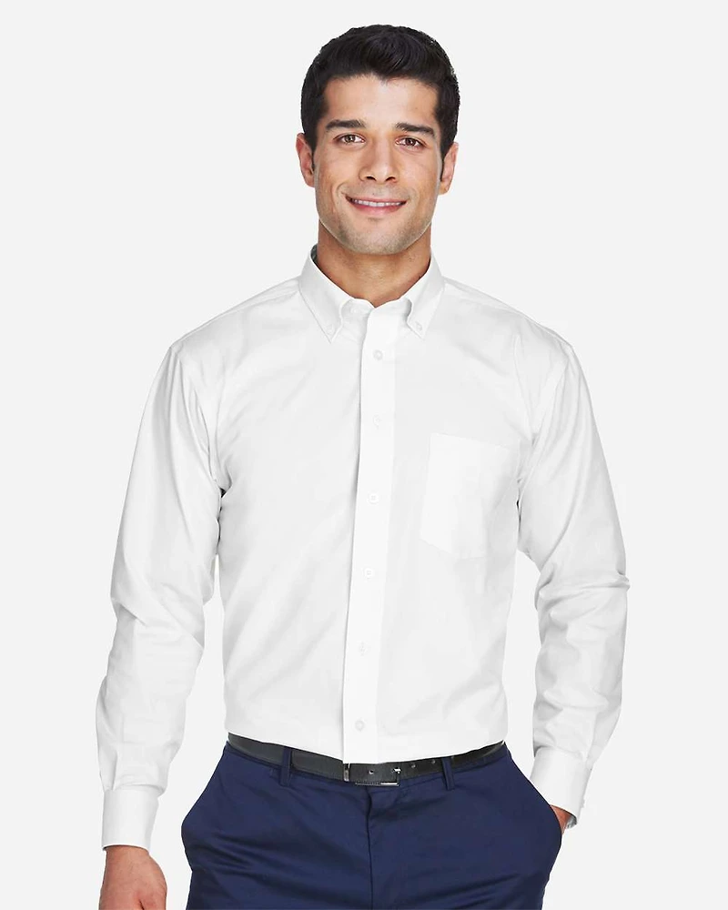 Chemise habillée tissée Oxford de la Collection Crown pour hommes | T-Shirt Time