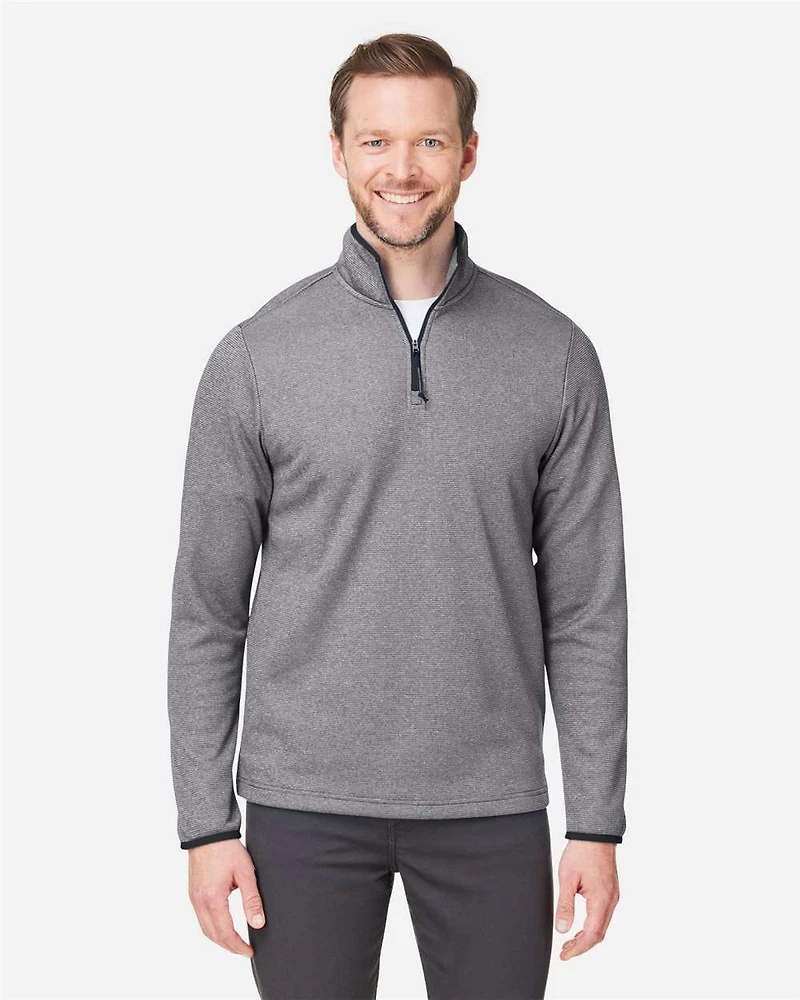 Men's Venture Heathered Stripe Quarter-Zip Pullover | T-Shirt Time