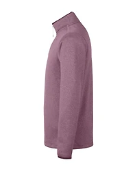 Pull à fermeture éclair quart de tour rayures chinées pour homme