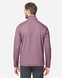 Pull à fermeture éclair quart de tour rayures chinées pour homme