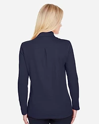 Women’s CrownLux Performance® Plaited Long Sleeve Polo