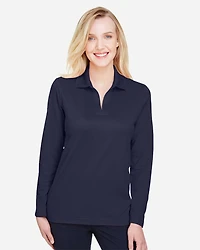 Women’s CrownLux Performance® Plaited Long Sleeve Polo