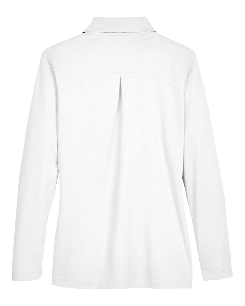 Polo à manches longues plaité CrownLux Performance® pour femmes | T-Shirt Time