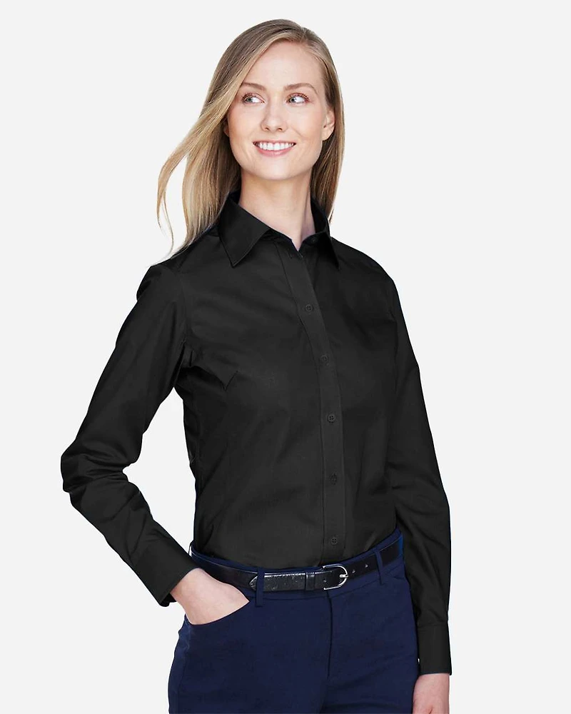 Women's Crown Collection® Broadcloth Woven Dress Shirt | T-Shirt Time