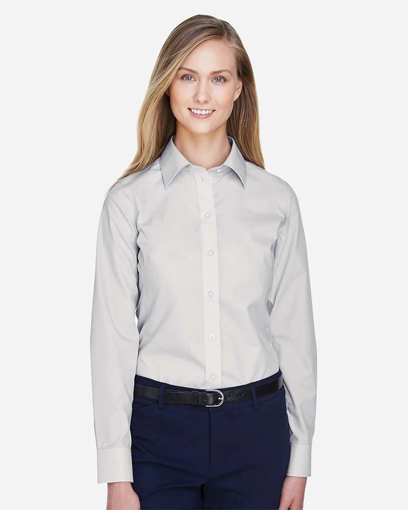 Chemise Habillée Tissée Broadcloth de la Collection Couronne pour Femmes