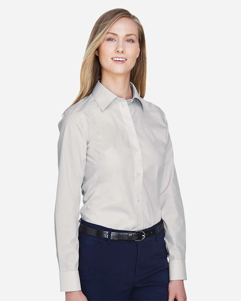 Chemise Habillée Tissée Broadcloth de la Collection Couronne pour Femmes