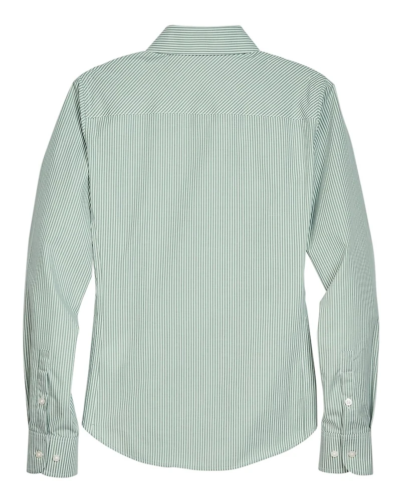 Women's Crown Collection® Banker Stripe Woven Dress Shirt | T-Shirt Time