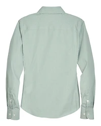 Women's Crown Collection® Banker Stripe Woven Dress Shirt | T-Shirt Time