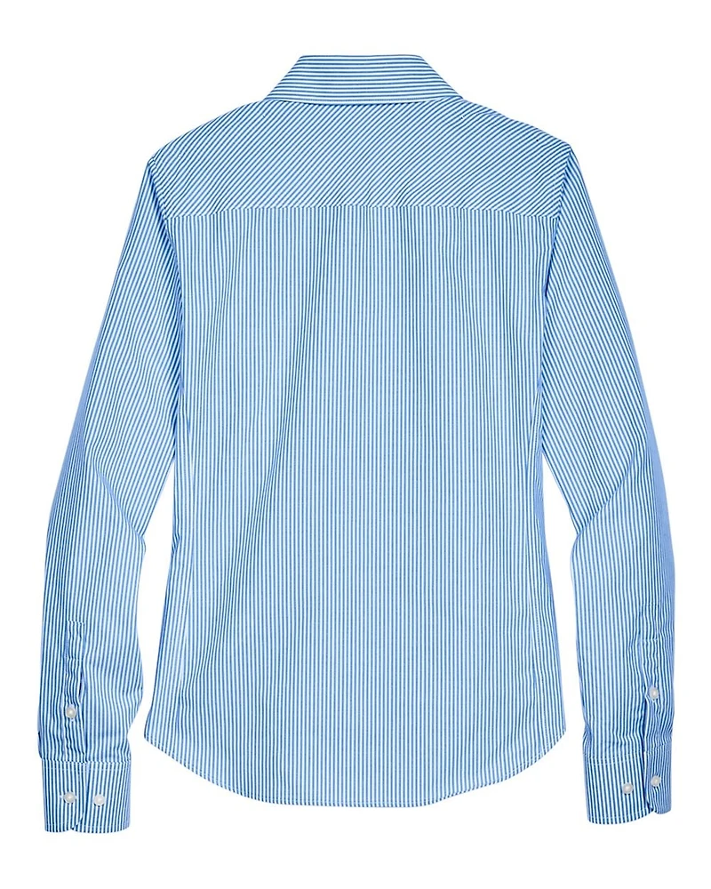 Women's Crown Collection® Banker Stripe Woven Dress Shirt | T-Shirt Time