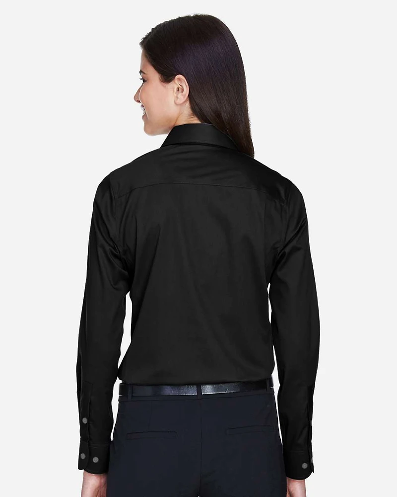 Women's Crown Collection® Solid Stretch Twill Woven Dress Shirt | T-Shirt Time