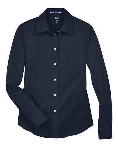 Women’s Crown Collection® Solid Stretch Twill Woven Dress Shirt