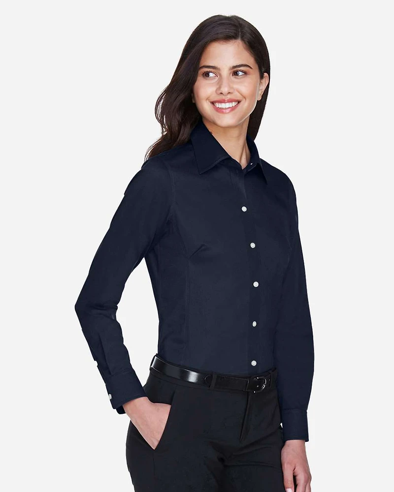 Women’s Crown Collection® Solid Stretch Twill Woven Dress Shirt