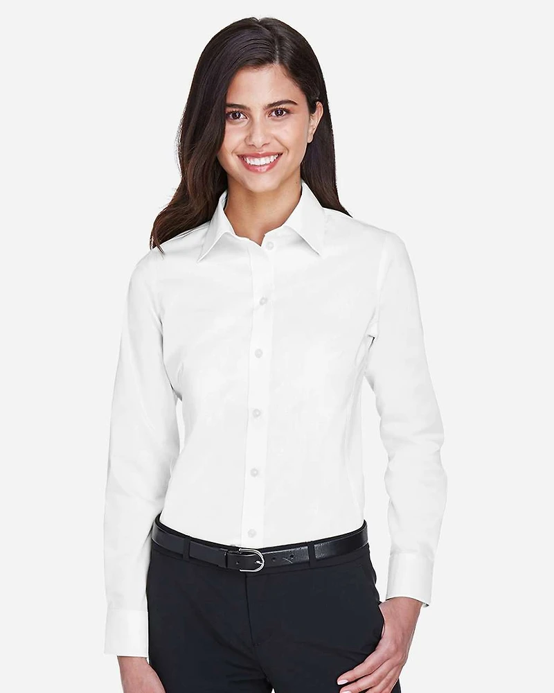 Chemise Tissée en Twill Stretch Solide de la Collection Crown pour Femmes | T-Shirt Time