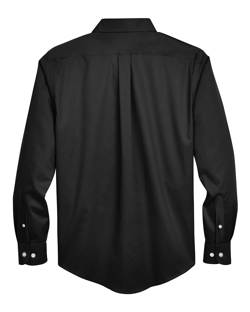 Men's Tall Crown Collection® Solid Stretch Twill Woven Dress Shirt | T-Shirt Time