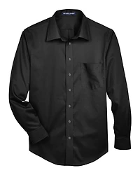 Men's Tall Crown Collection® Solid Stretch Twill Woven Dress Shirt | T-Shirt Time