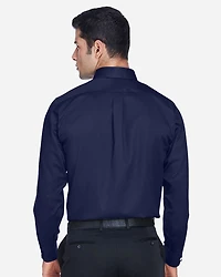 Men's Tall Crown Collection® Solid Stretch Twill Woven Dress Shirt | T-Shirt Time