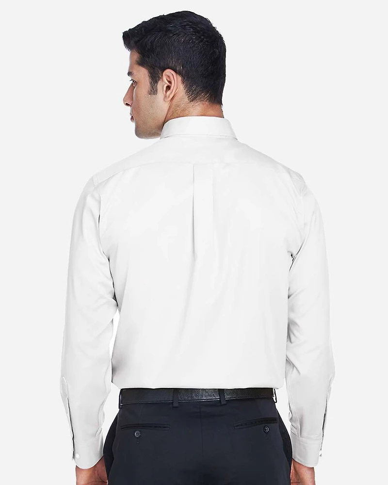 Chemise habillée tissée en sergé extensible de la collection Crown pour hommes | T-Shirt Time