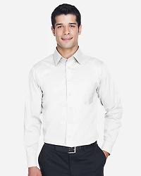 Chemise habillée tissée en sergé extensible de la collection Crown pour hommes | T-Shirt Time
