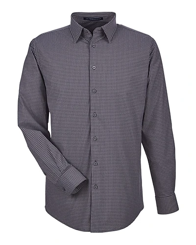 Men's CrownLux Performance® Tonal Mini Check Woven Dress Shirt | T-Shirt Time