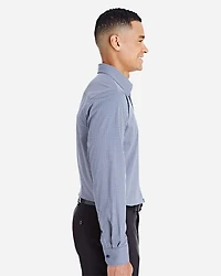 Men's CrownLux Performance® Tonal Mini Check Woven Dress Shirt | T-Shirt Time