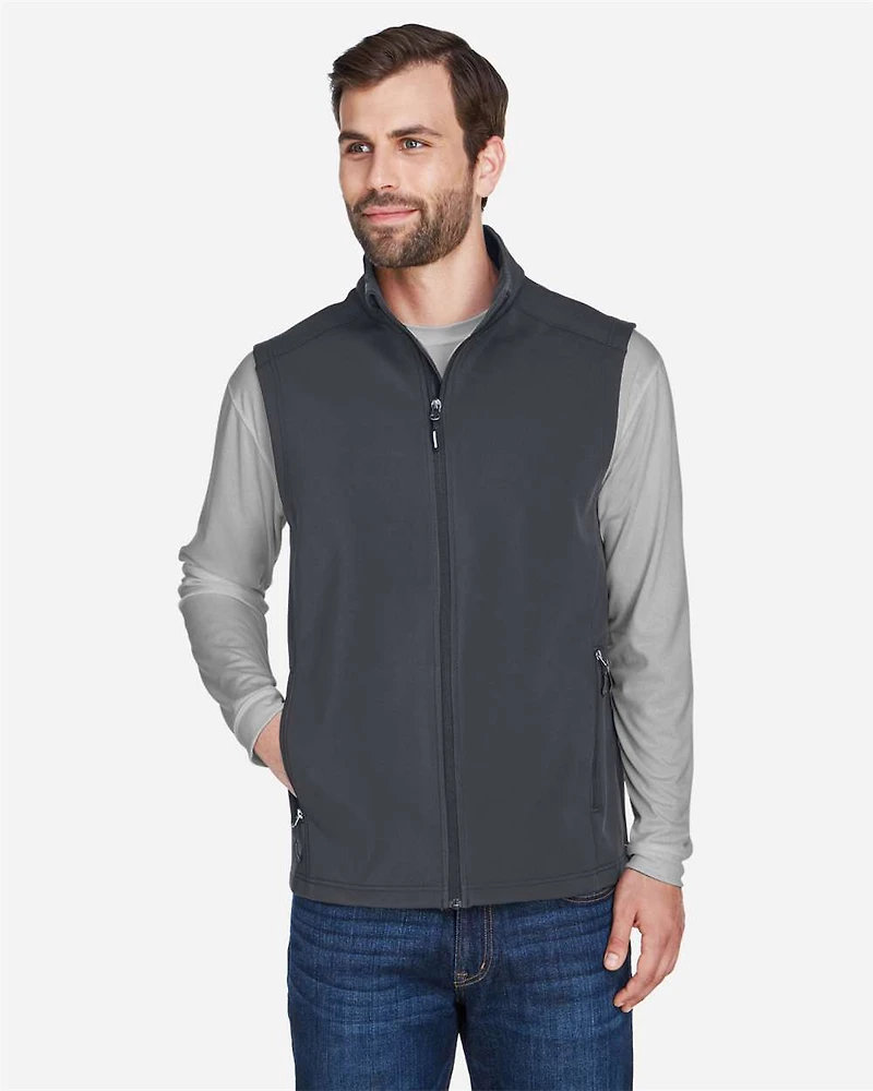 Gilet doux à double couche en polaire pour homme