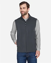 Gilet doux à double couche en polaire pour homme