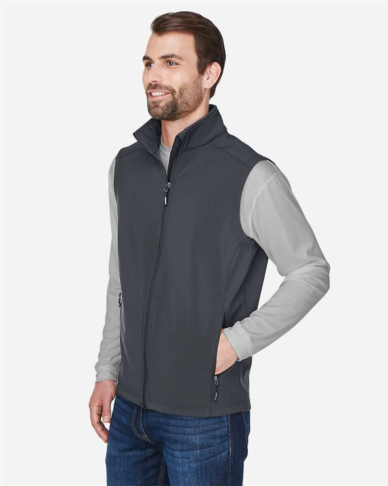 Gilet doux à double couche en polaire pour homme