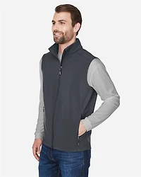 Gilet doux à double couche en polaire pour homme