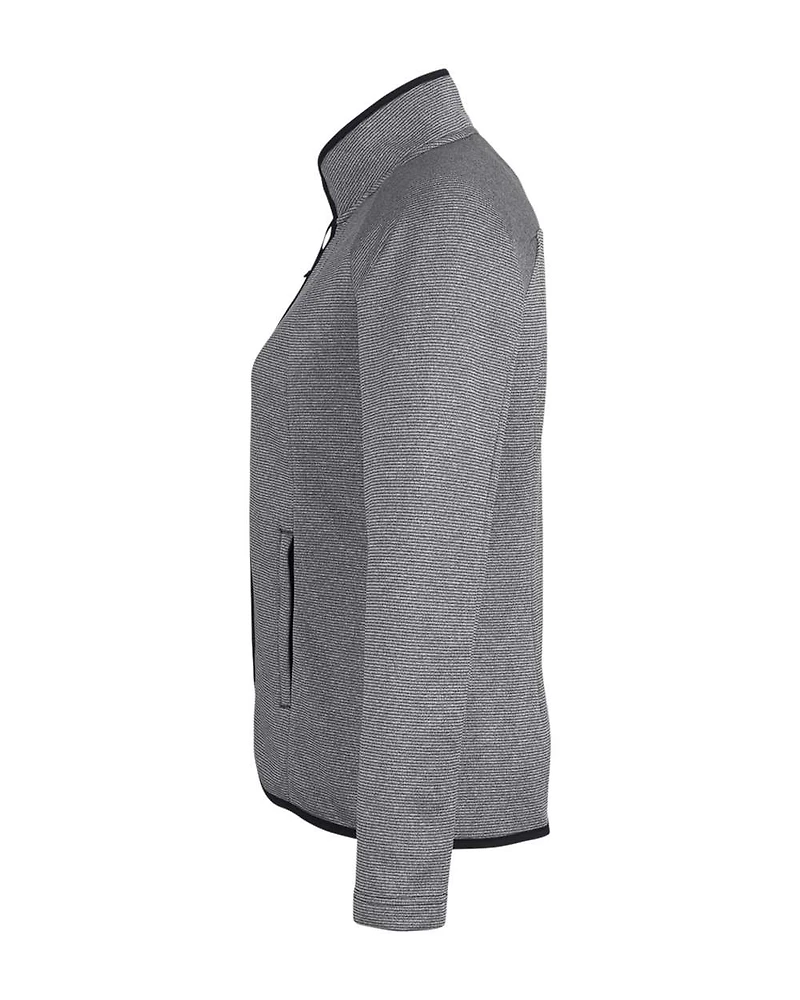 Women's Venture Heathered Stripe Full-Zip Jacket | T-Shirt Time