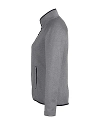 Women's Venture Heathered Stripe Full-Zip Jacket | T-Shirt Time