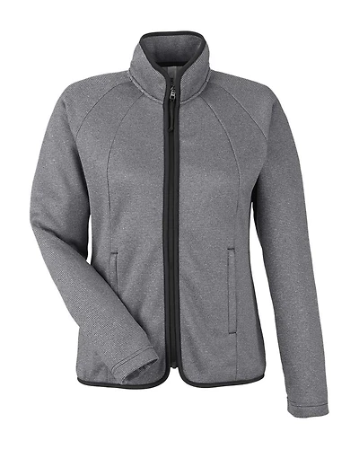 Women's Venture Heathered Stripe Full-Zip Jacket | T-Shirt Time