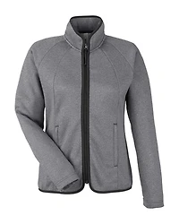 Women's Venture Heathered Stripe Full-Zip Jacket | T-Shirt Time