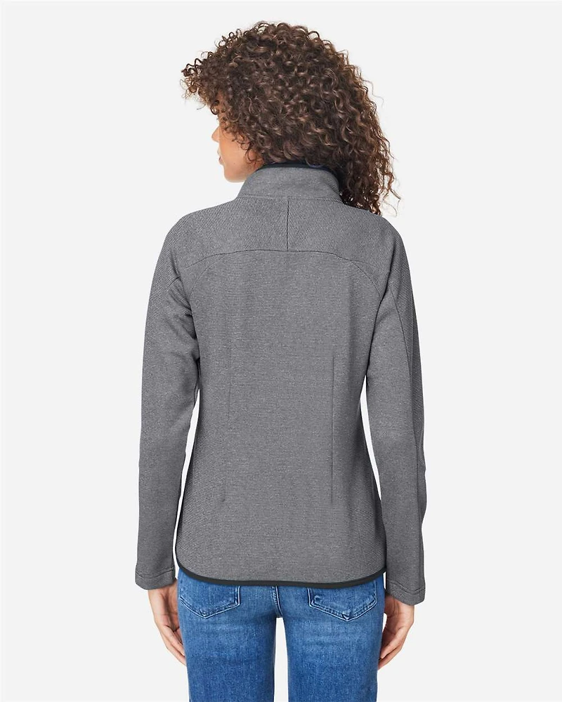 Women's Venture Heathered Stripe Full-Zip Jacket | T-Shirt Time