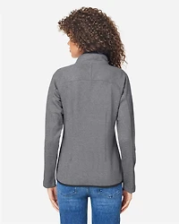 Women's Venture Heathered Stripe Full-Zip Jacket | T-Shirt Time