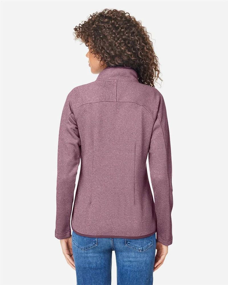 Veste zippée intégrale à rayures chinées Venture pour femmes | T-Shirt Time