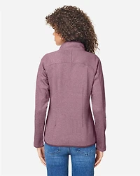 Veste zippée intégrale à rayures chinées Venture pour femmes | T-Shirt Time