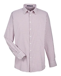 Men's CrownLux Performance® Micro Windowpane Woven Dress Shirt | T-Shirt Time