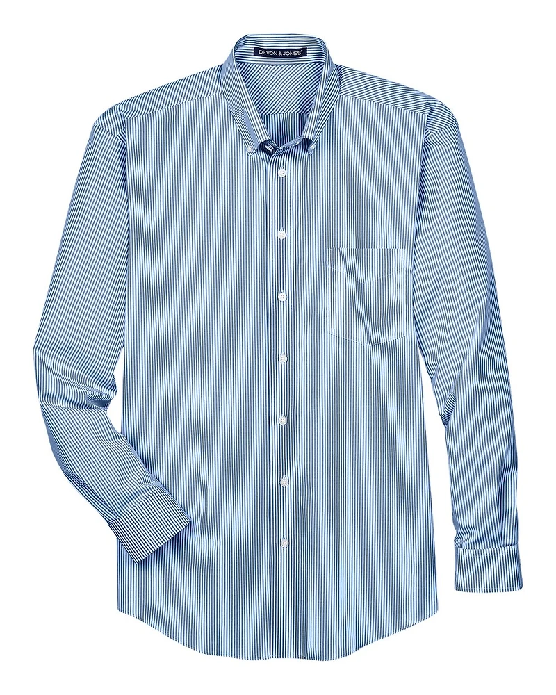 Men's Crown Collection® Banker Stripe Woven Dress Shirt | T-Shirt Time
